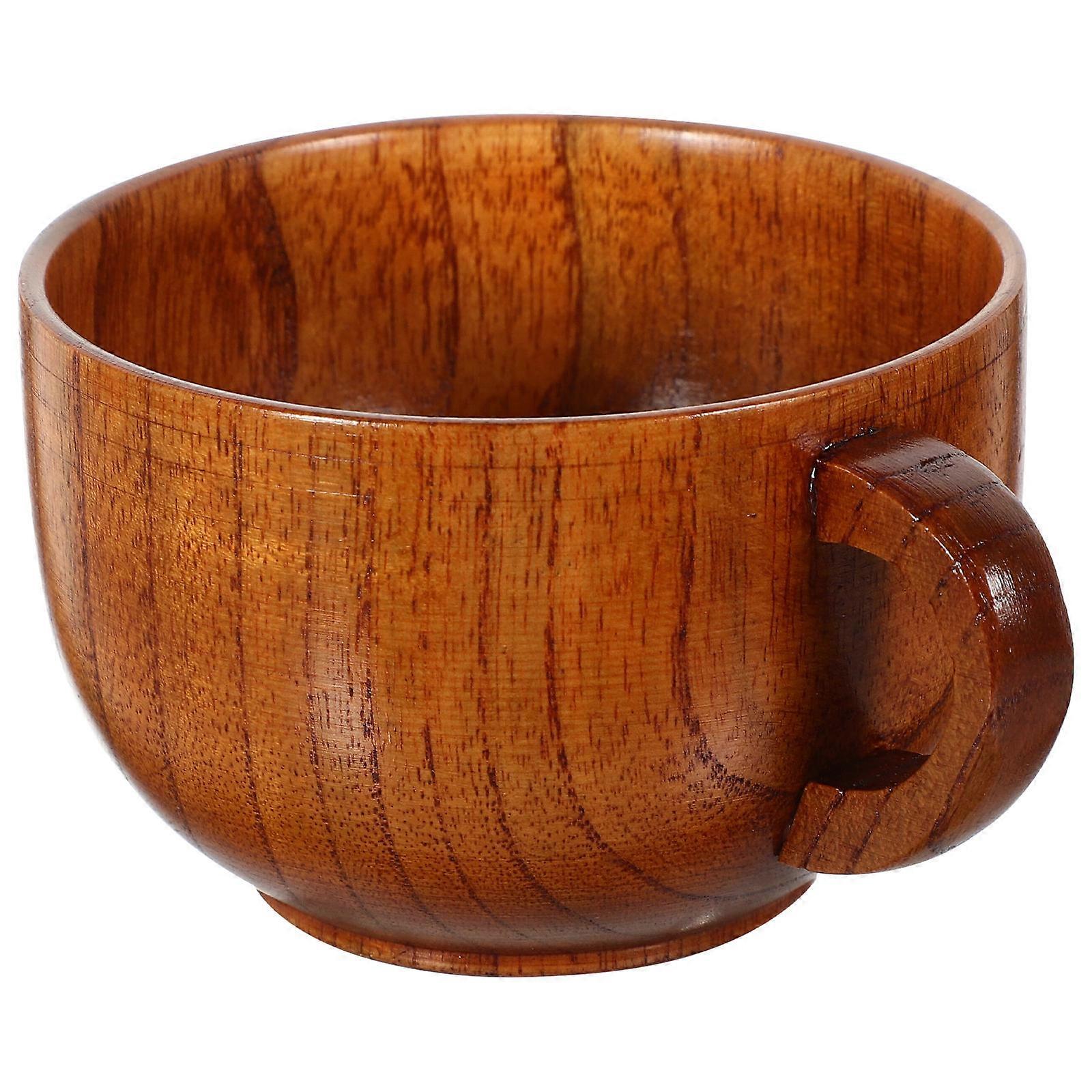 Wooden Coffee Cup with Ergonomic Handle for Home, Office, and Bar Use – Elegant Tea Mug for Coffee, Tea, and Other Beverages – Daily Use Beverage Mug