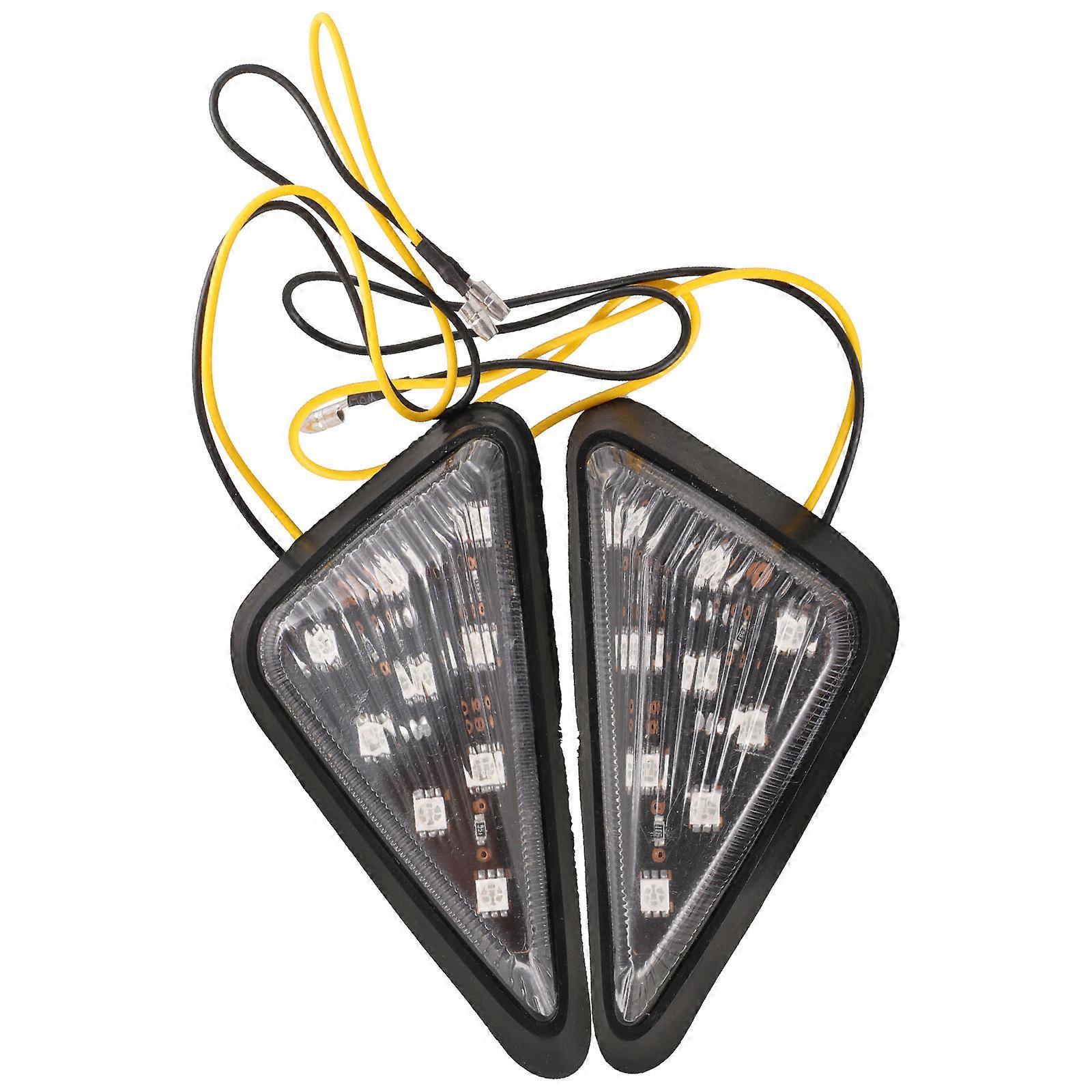 Motorcycle Turn Signals with Bright Yellow Light for Enhanced Safety and Style ABS Material Multi Color 2 Pcs