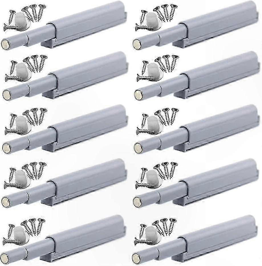 Magnetic Push-to-Open Latches for Doors, 10-Pack, Easy Push Operation for Opening and Closing