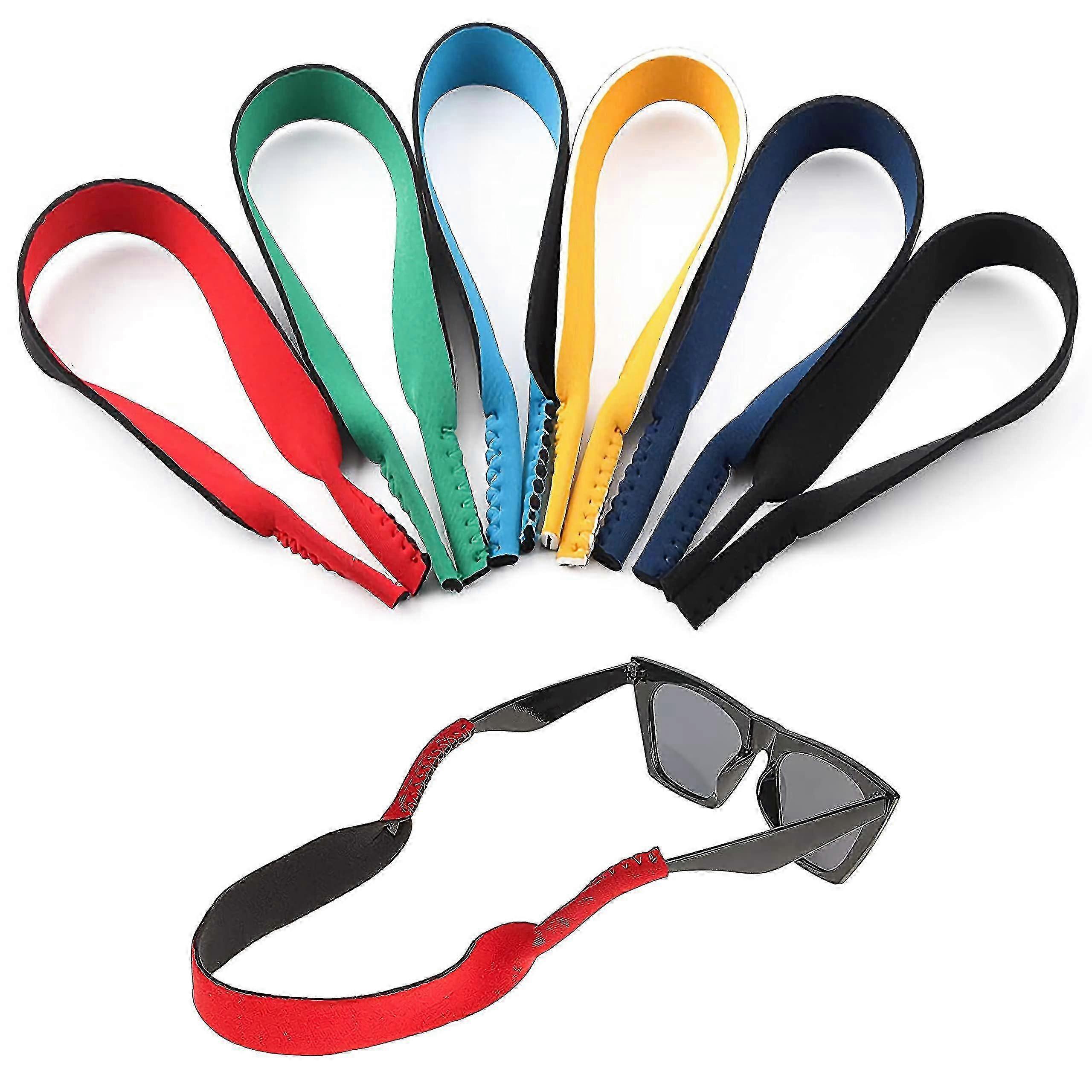 6 Pack Neoprene Elastic Cord Retainer Strap Band For Sports Eyeglass And Sunglass