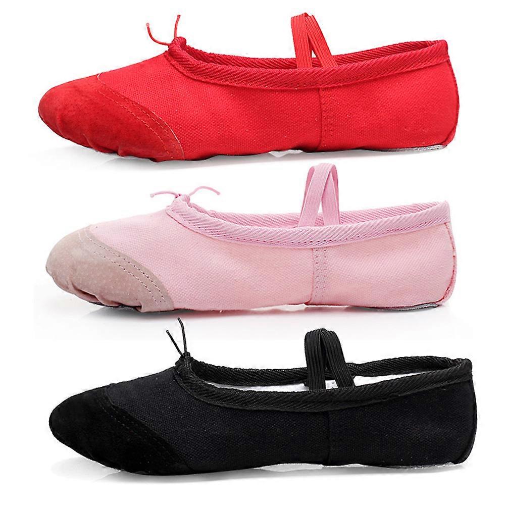 Ballet Shoes Lightweight Anti-slip Dancing Shoes for Kids Adults Size 34 Pink Foot Protection 1 Pair