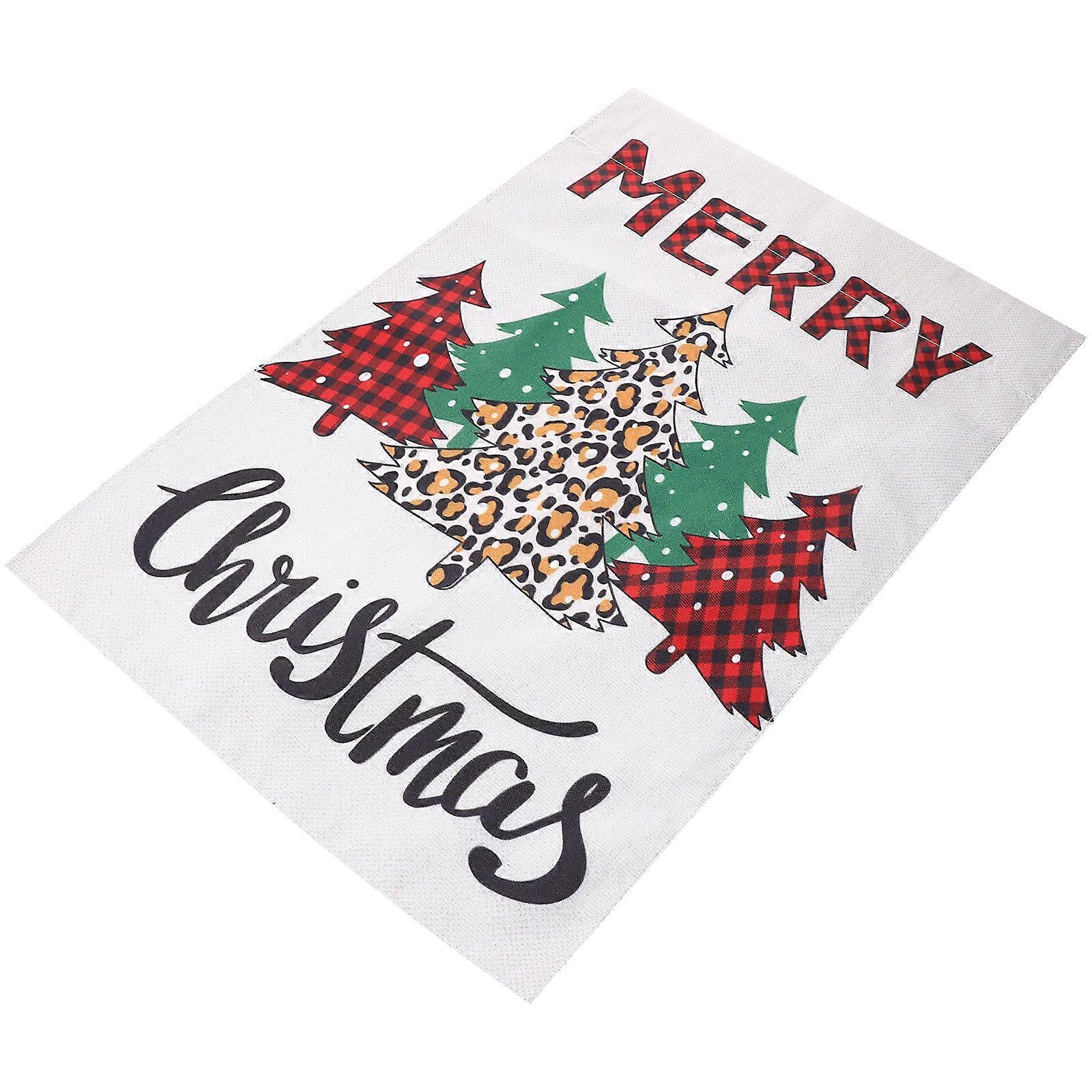 Rectangular Christmas Door Banner Decoration For Garden Balcony In Multi Color With Double-Sided Printing 1Pack