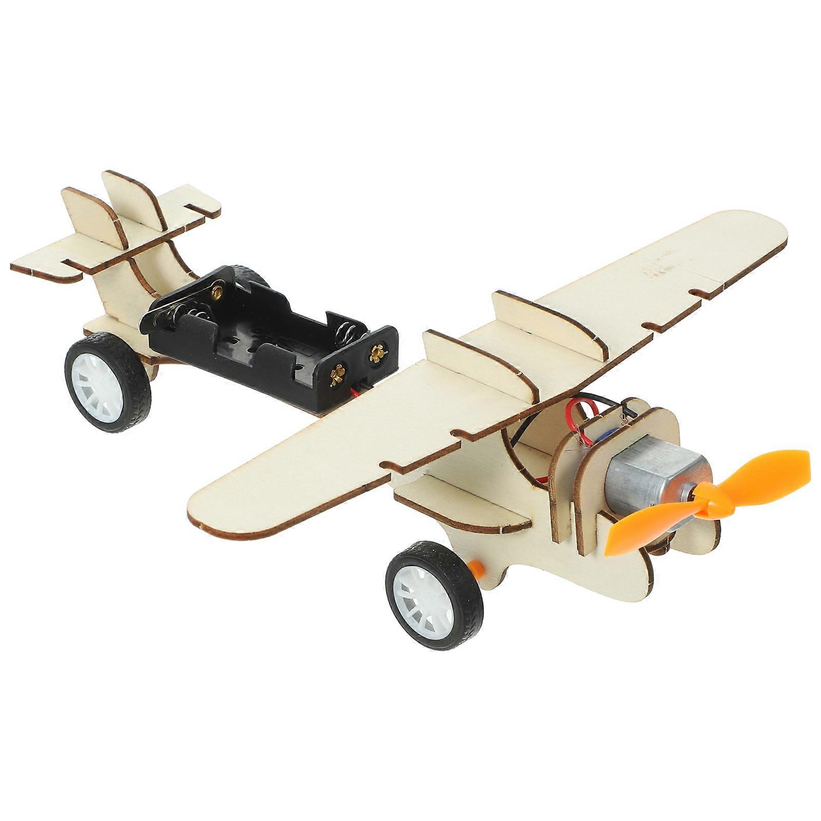 Educational Wood Airplane Model For Kids Engaging In STEM Science Experiments 1 Set