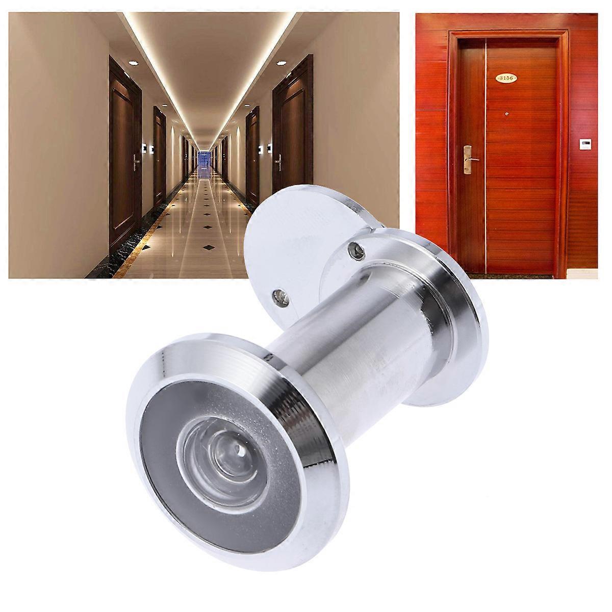 Safety Door Viewer Pinhole For Home Office Hotel Use Easy To Operate Silver Color 1Pack