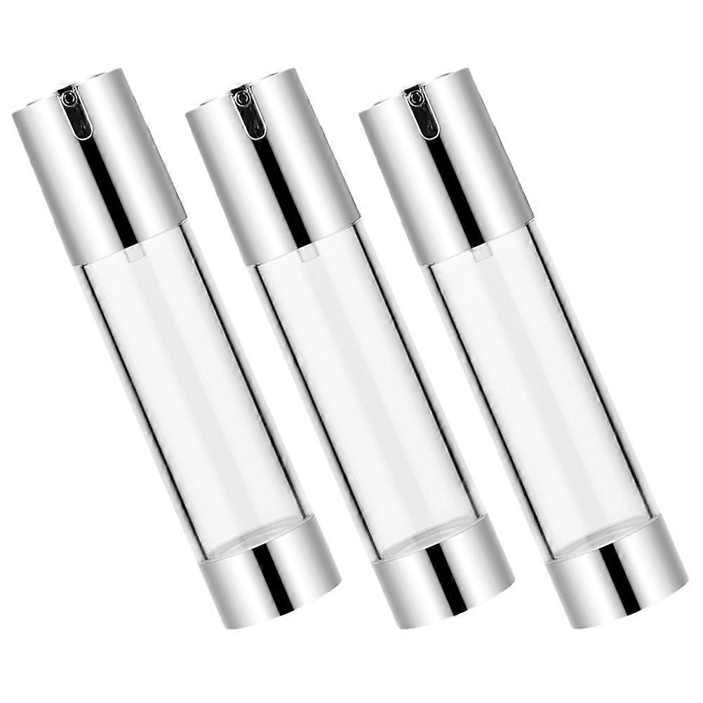 3pcs Airless Pump Bottle Refillable Cosmetics Container Makeup Foundations LeakProof Container