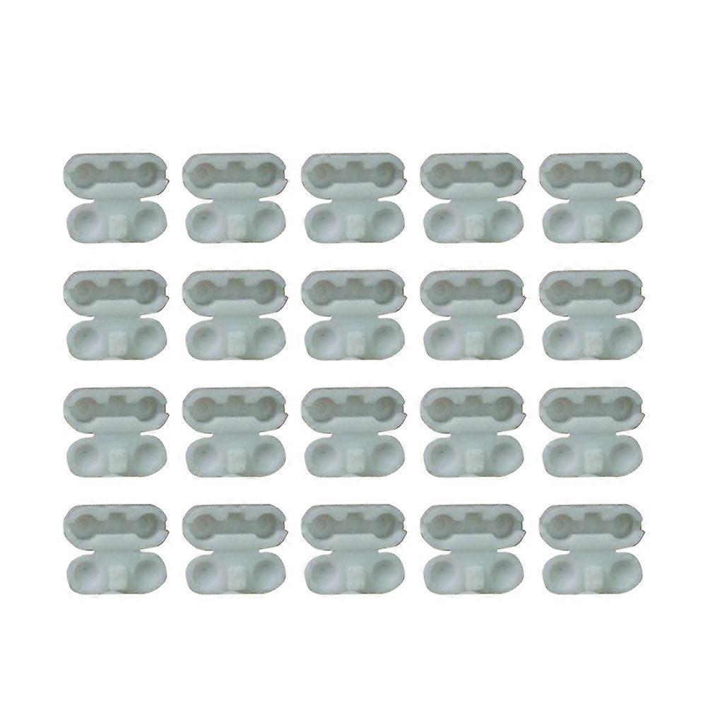 White Plastic Curtain Bead Clips for Decoration Compatible with Most Vertical Blinds 50PCS