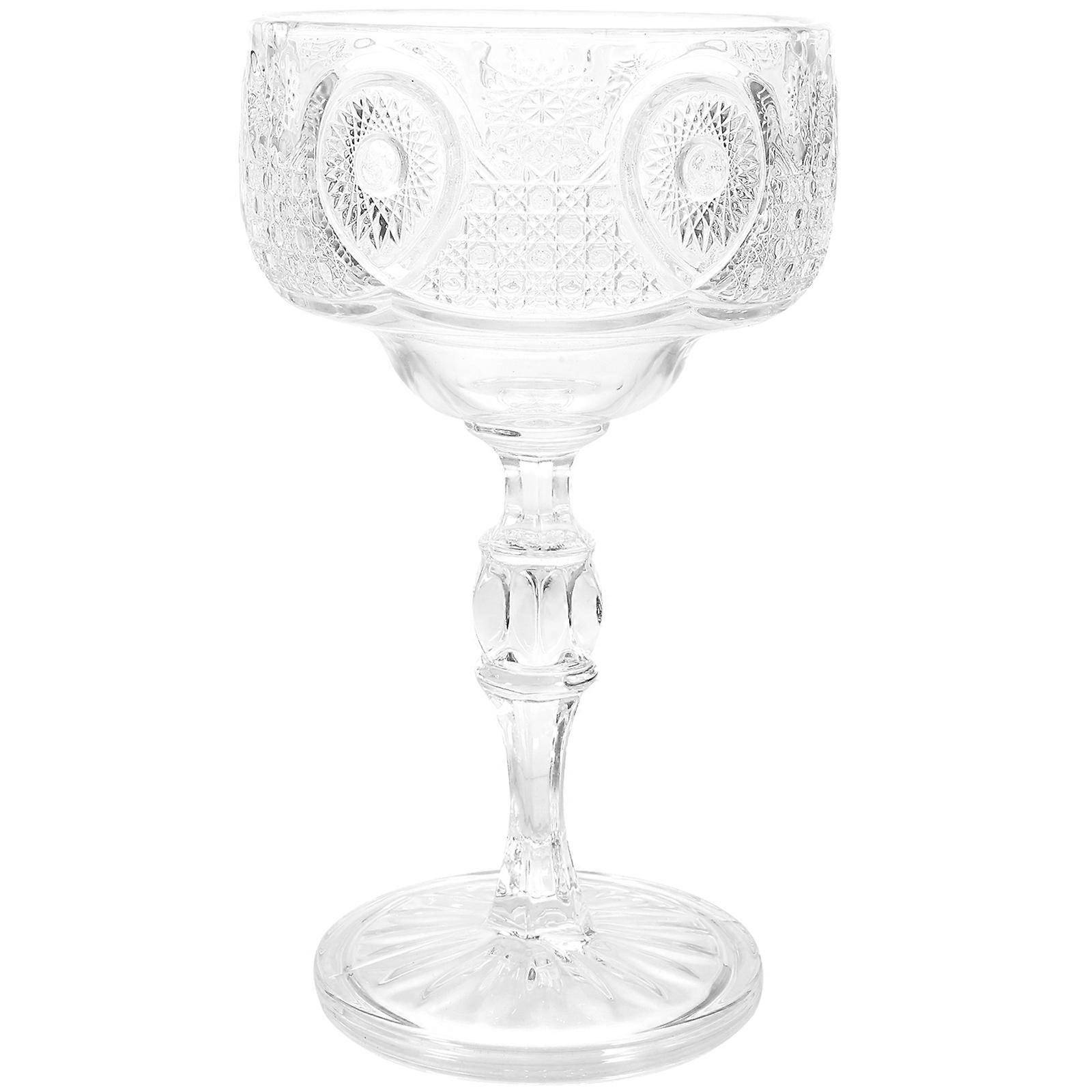 Transparent Dessert Beverage Cup with Relief Patterns Ideal for Ice Cream Serving Featuring Cold and Heat Resistant Design 1Set