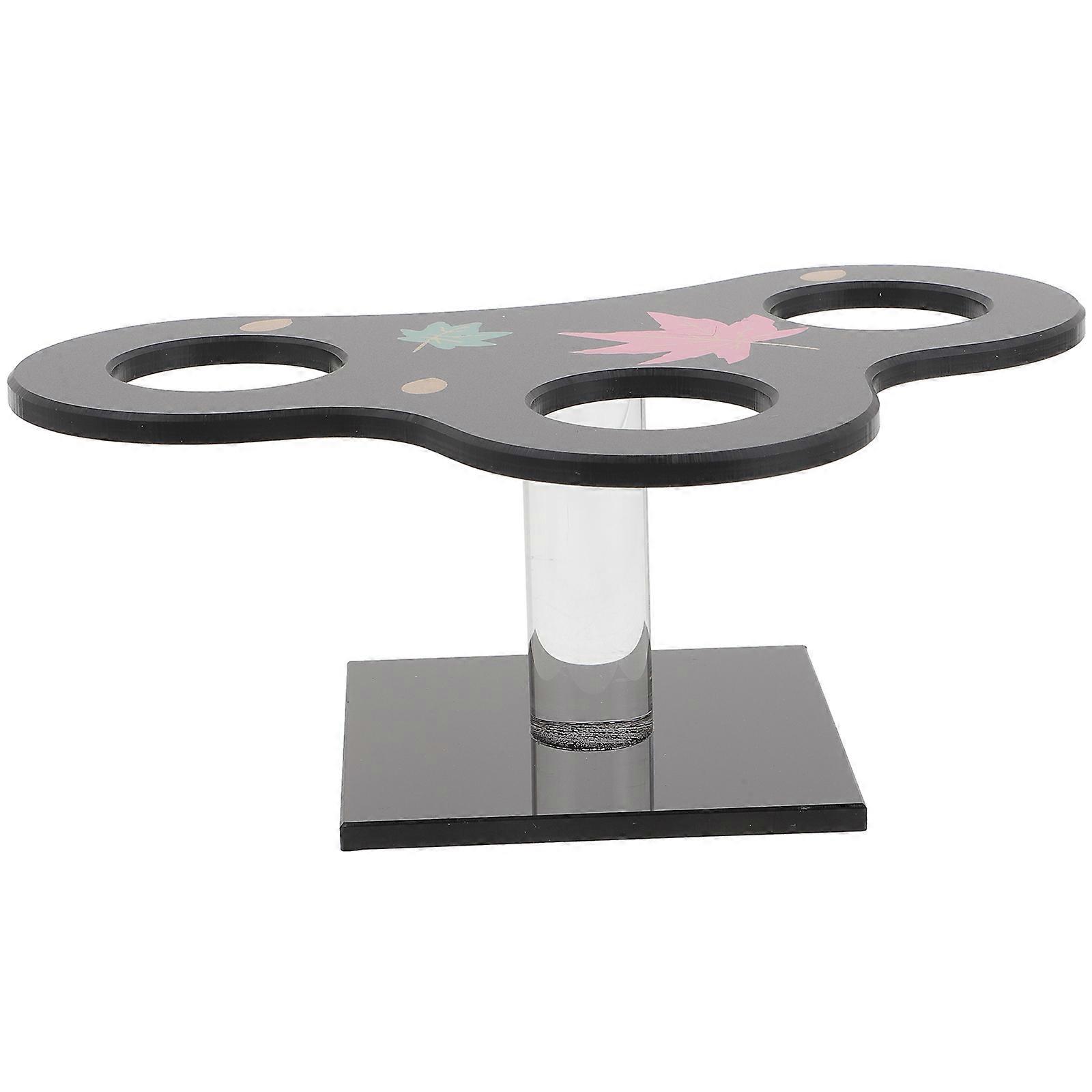 Food Display Stand For Kitchenware In Black Color Designed To Hold Ice Cream Cones Ideal For Picnics 1Set