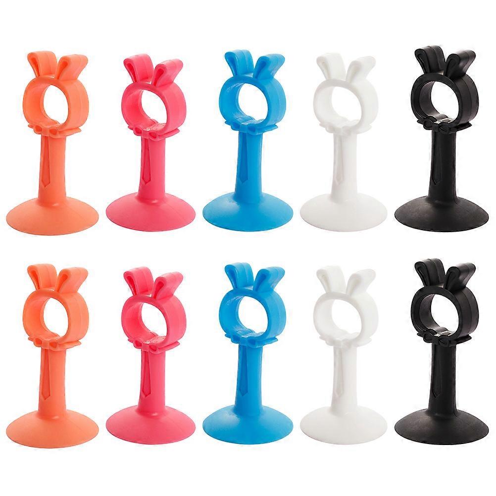 Anti-Collision Door Stoppers 10Pcs For Home Use Assorted Color Suction Cup Technology Prevent Door Slamming