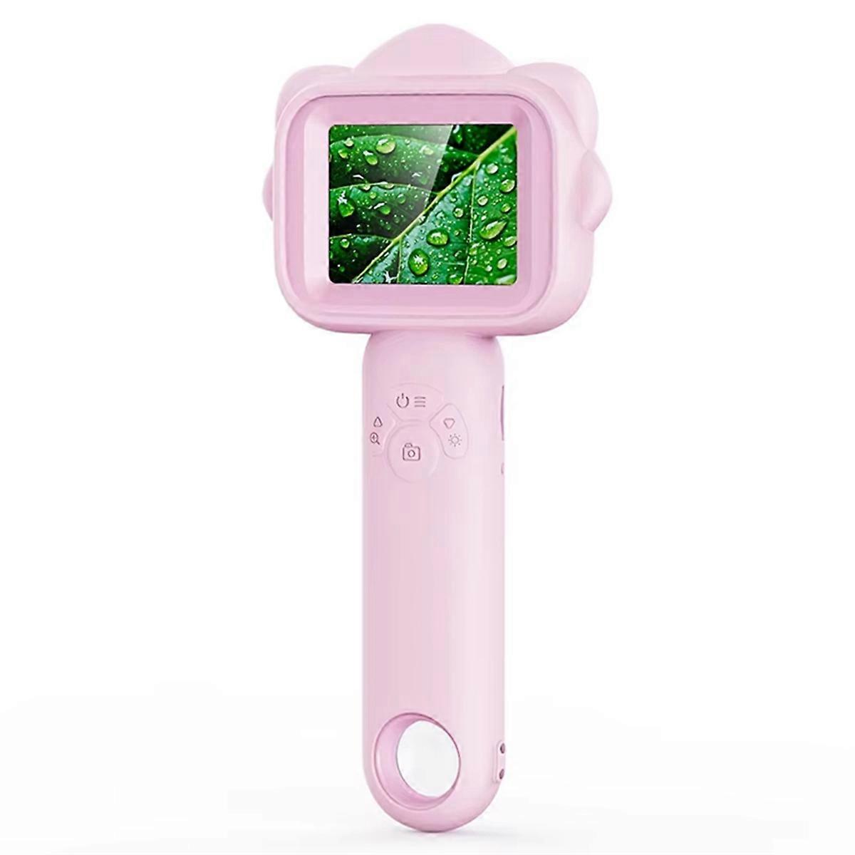 500X Kids Mini Microscope with 2.4 Inch IPS Screen 1080P Digital Handheld Portable 2MP Microscope f