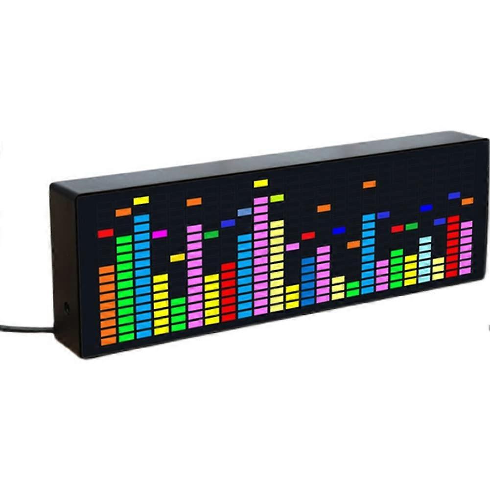 Spectrum Analyzer Stereo VU Meter LED Display with Voice Control and Wired Control for MP3 PC Amplifier Audio Level Indicator