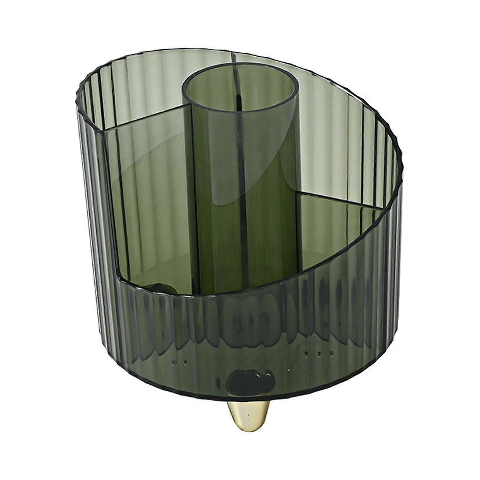 Makeup Brush Holder Case, Clear Cosmetic Brushes Storage Box for Lipstick Organization Multifunctional Compact Container (Green) Ref: 7038