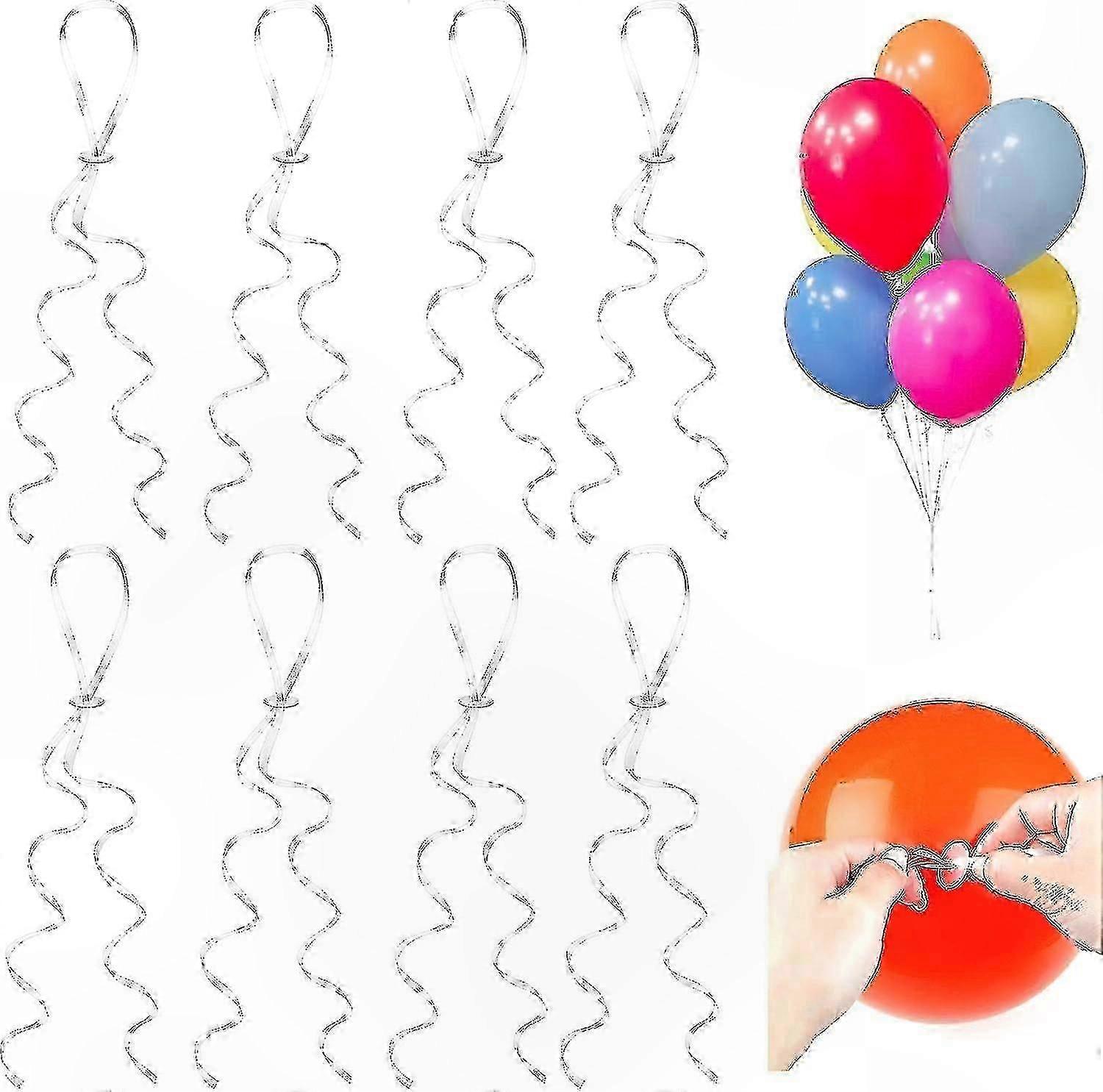 150pcs Balloon Clips with Ribbon for Parties and Weddings, Quick Release Clasps for Helium Balloons