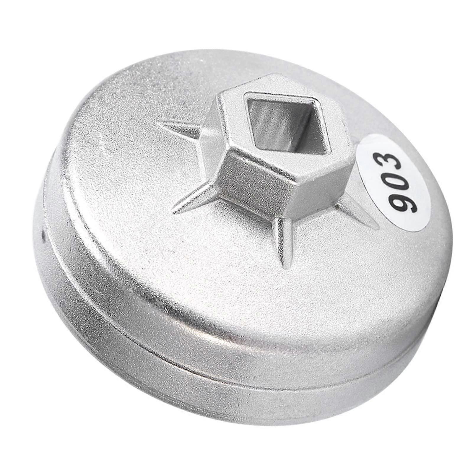 74 mm 14 Flutes Oil Filter Wrench Socket Wrench Remover Tool Silver Aluminium