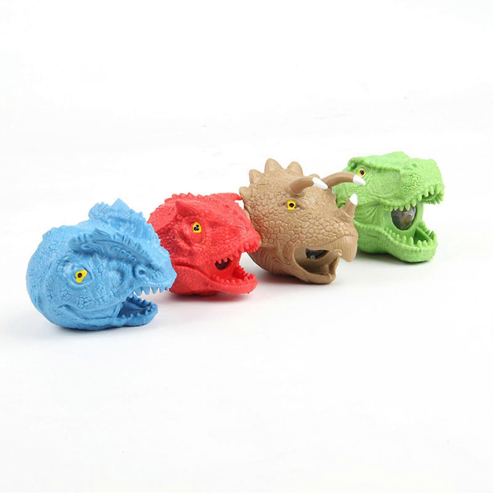 Dinosaur Squeeze Toy Soft Simulation Dinosaur Head Blowing Ball Relieve 