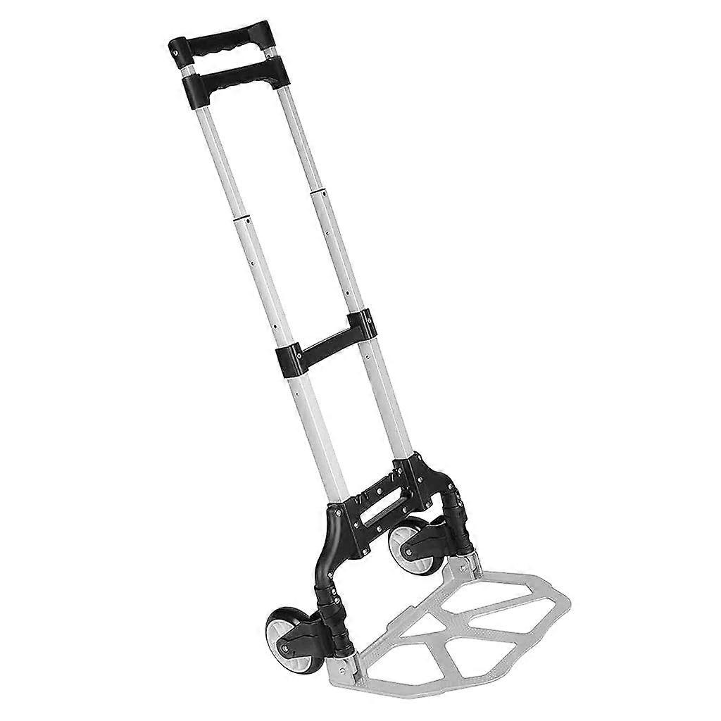 Sturdy, Foldable Hand Cart, Lightweight Utility Wagon for Shopping, Moving Up to 160 lbs/Black/39X5X60Cm