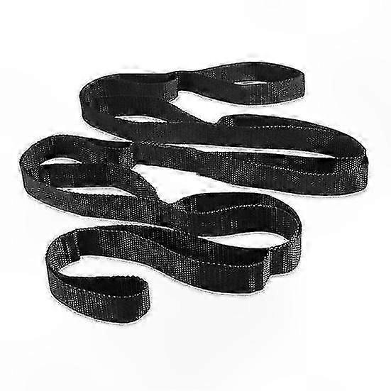 Durable Non-Elastic Stretch Strap with Multiple Loops for Physical Therapy and Yoga Exercises