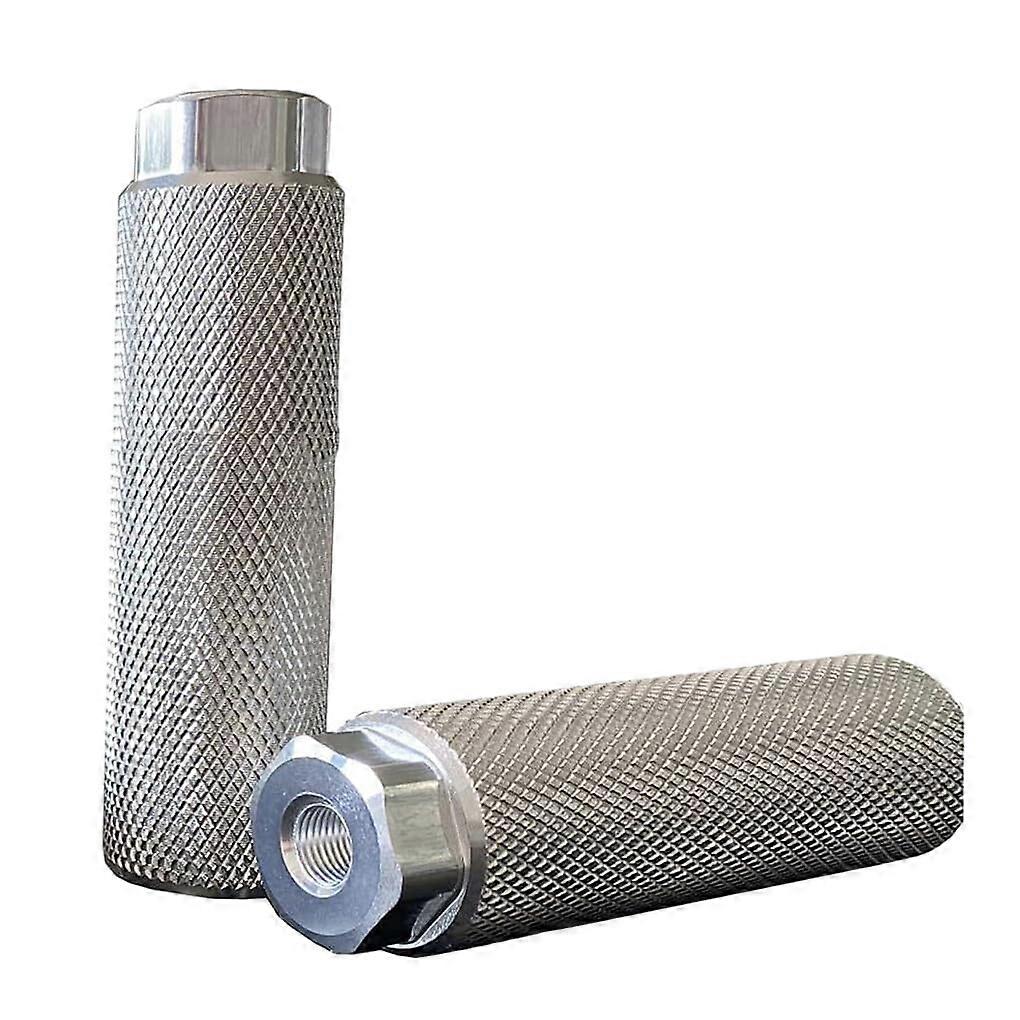 Aluminum Alloy Bike Pegs for Mountain Bikes, Durable Silver Foot Stunt Pegs, 2-Piece Set for Enhanced Performance