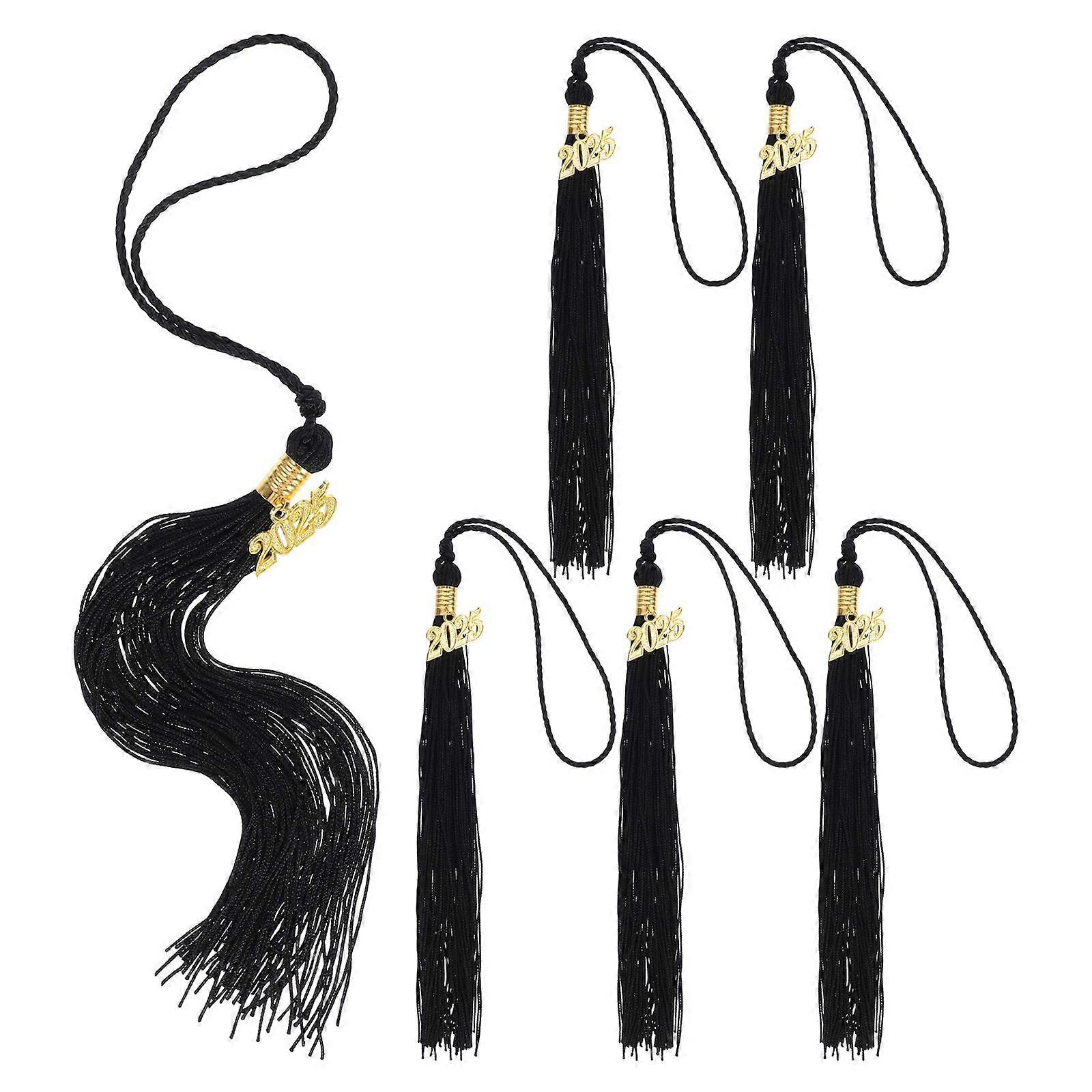 6pcs Graduation Cap Tassel Set For 2025 Graduation Accessories Diy Graduation Cap Decor Soft And Comfortable Grad Hat Tassel For College Graduations