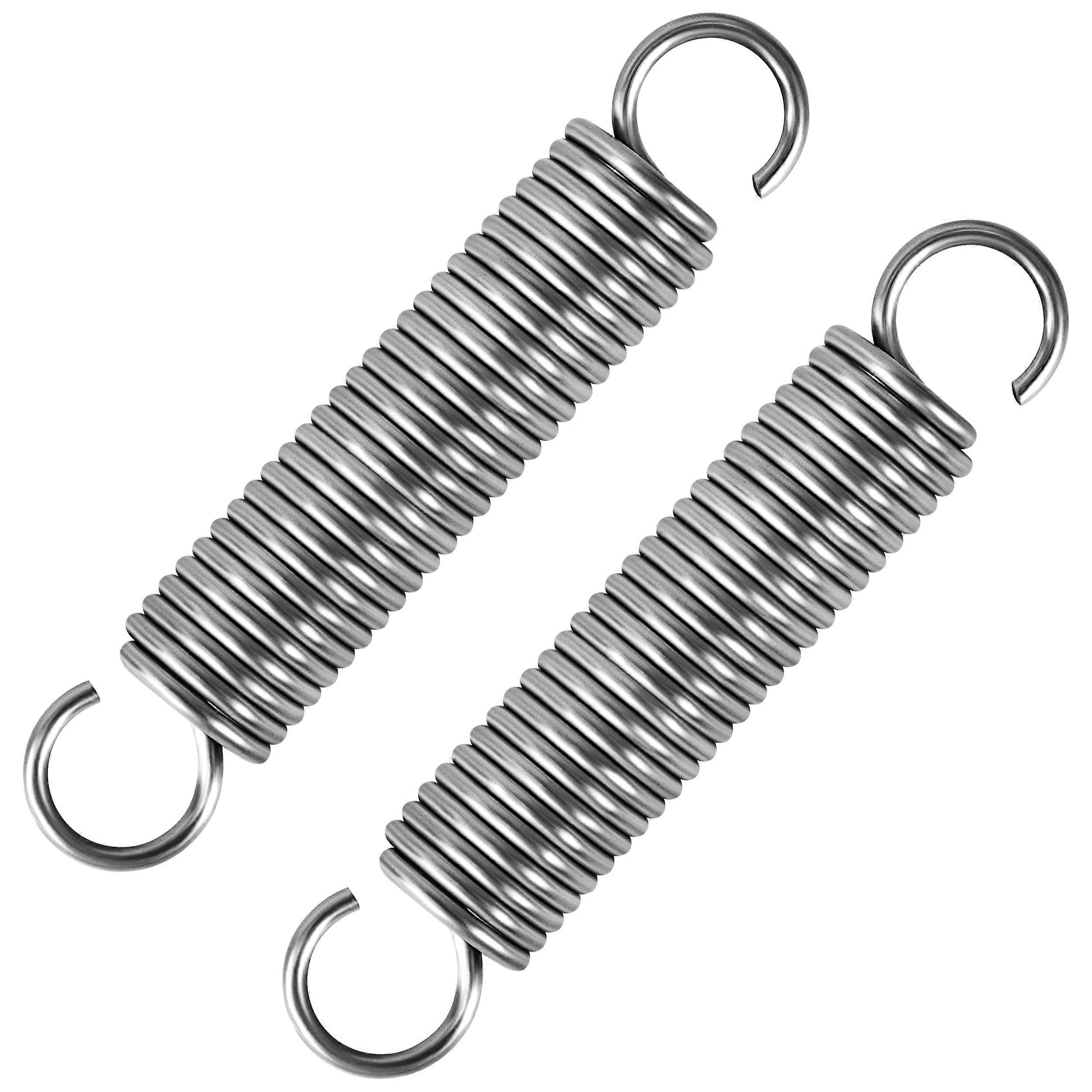 Extension Spring 60 Mm Tension With Dual Hook, 304 SS, OD 12 Mm, Wire Dia 1.5 Mm, Max Load 6 Kg, 1.5 x 12 x 60 Mm, 2 Pcs