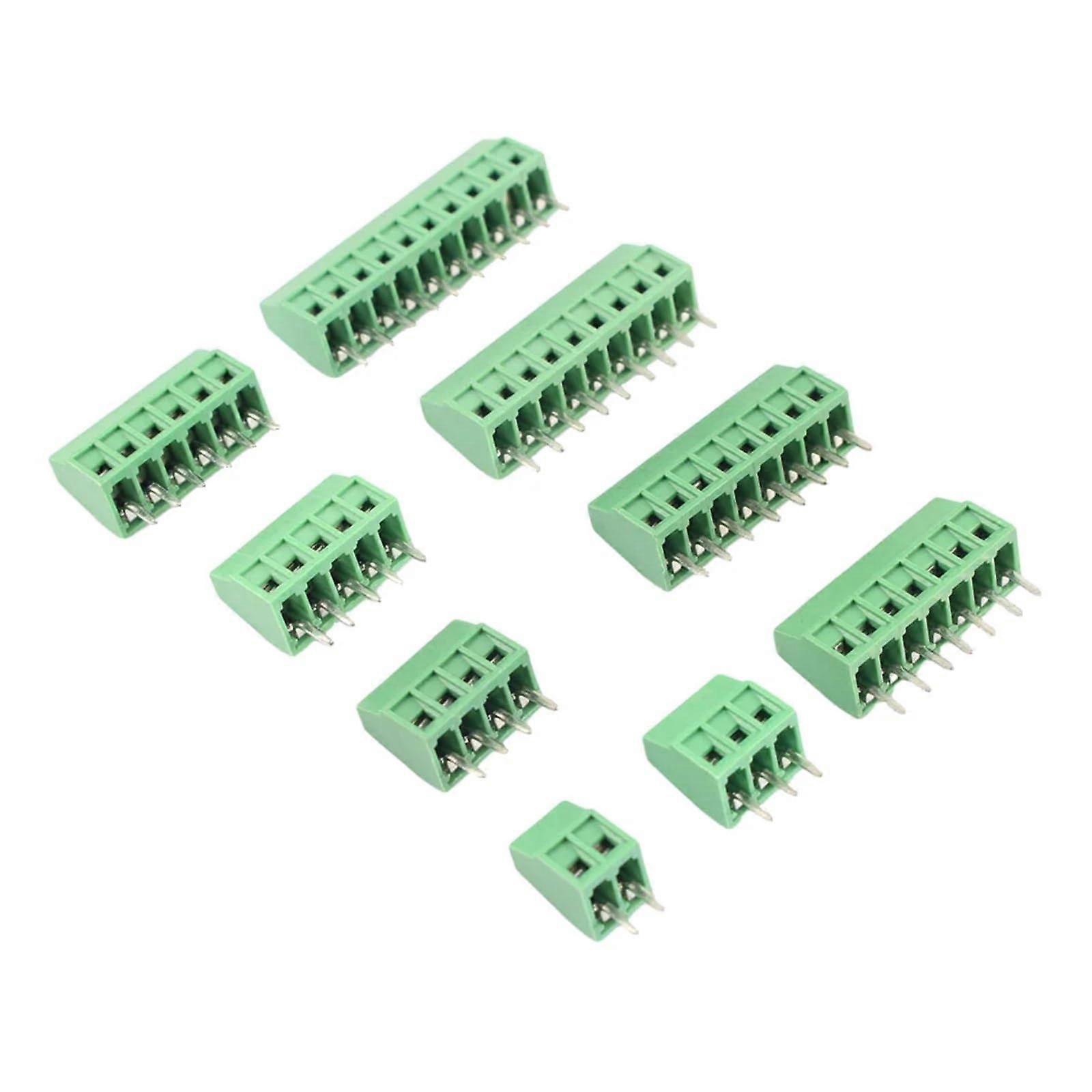 MIUYTRN 5pcs 2.54mm 0.1' Pitch 2P 3P 4P 5P 6P 7P 8P 9P 10P PCB Screw Terminal Block Connector 2/3/4/5/6/7/8/9/10 Pin 1224 Cable cuicui(6p)
