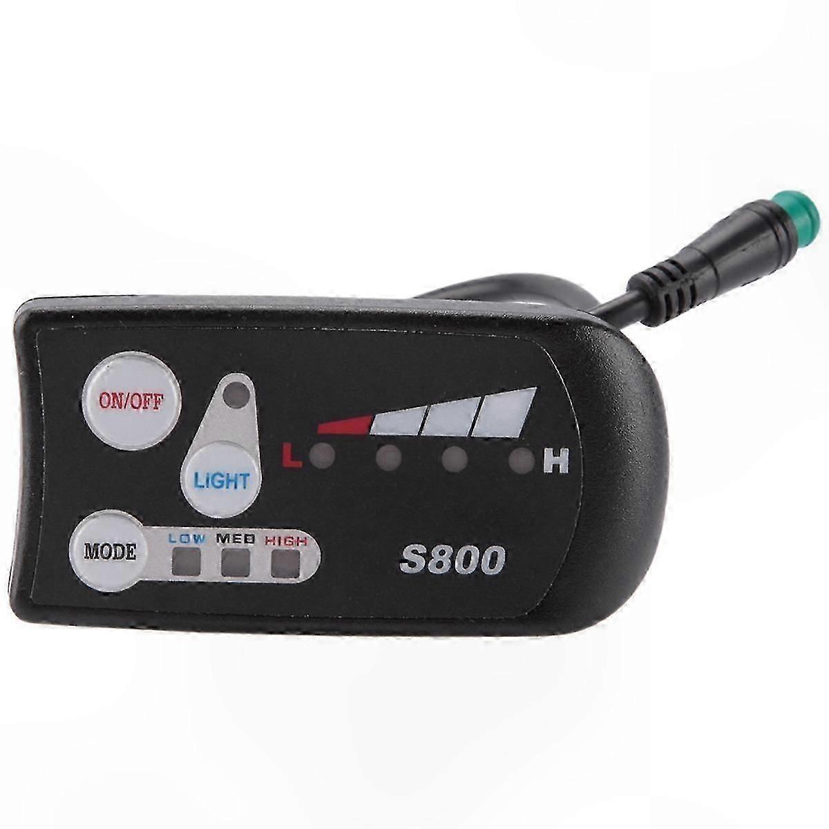 Ebike LCD Display Panel with LED Meter for 36V-48V Electric Bikes, Waterproof 5-Pin Connector for Controller Compatibility