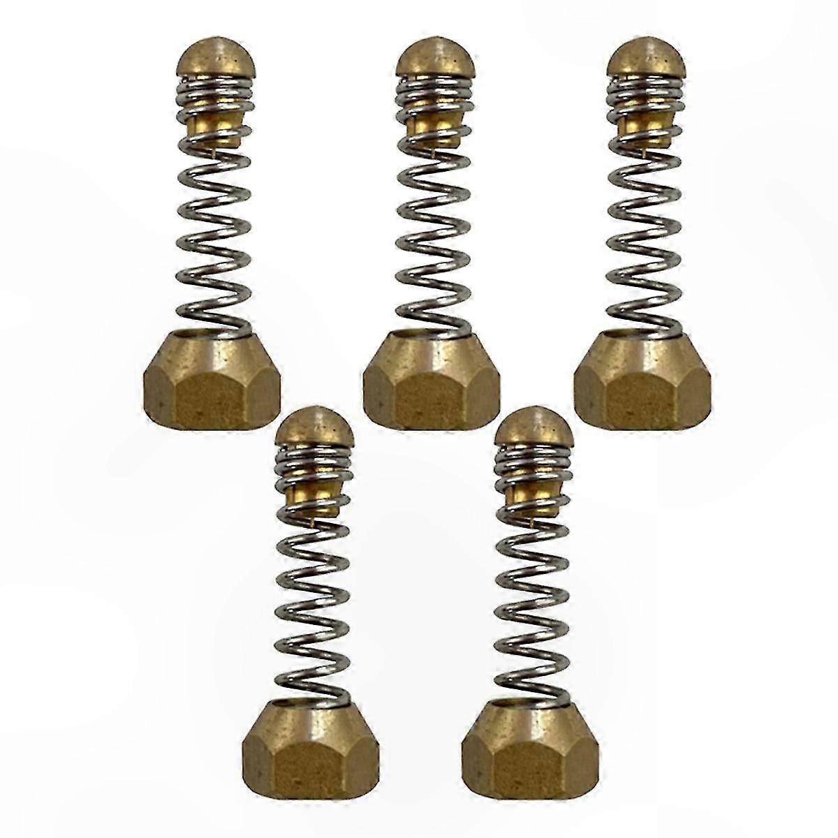 5Pcs 1/8" Internal Thread Pipe Cleaning Nozzles with Spring Ejectors for Sewer Drain Vibrating Pressure Washer Systems