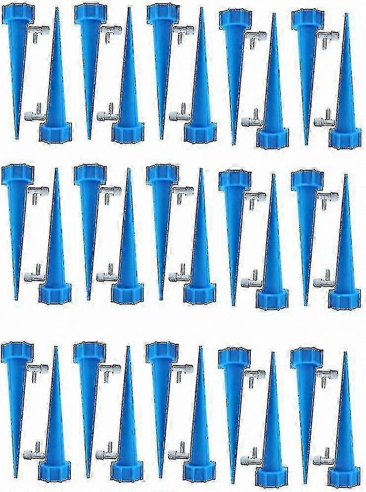 30-Pack Drip Irrigation Bottles with Control Valves for Automatic Plant Watering