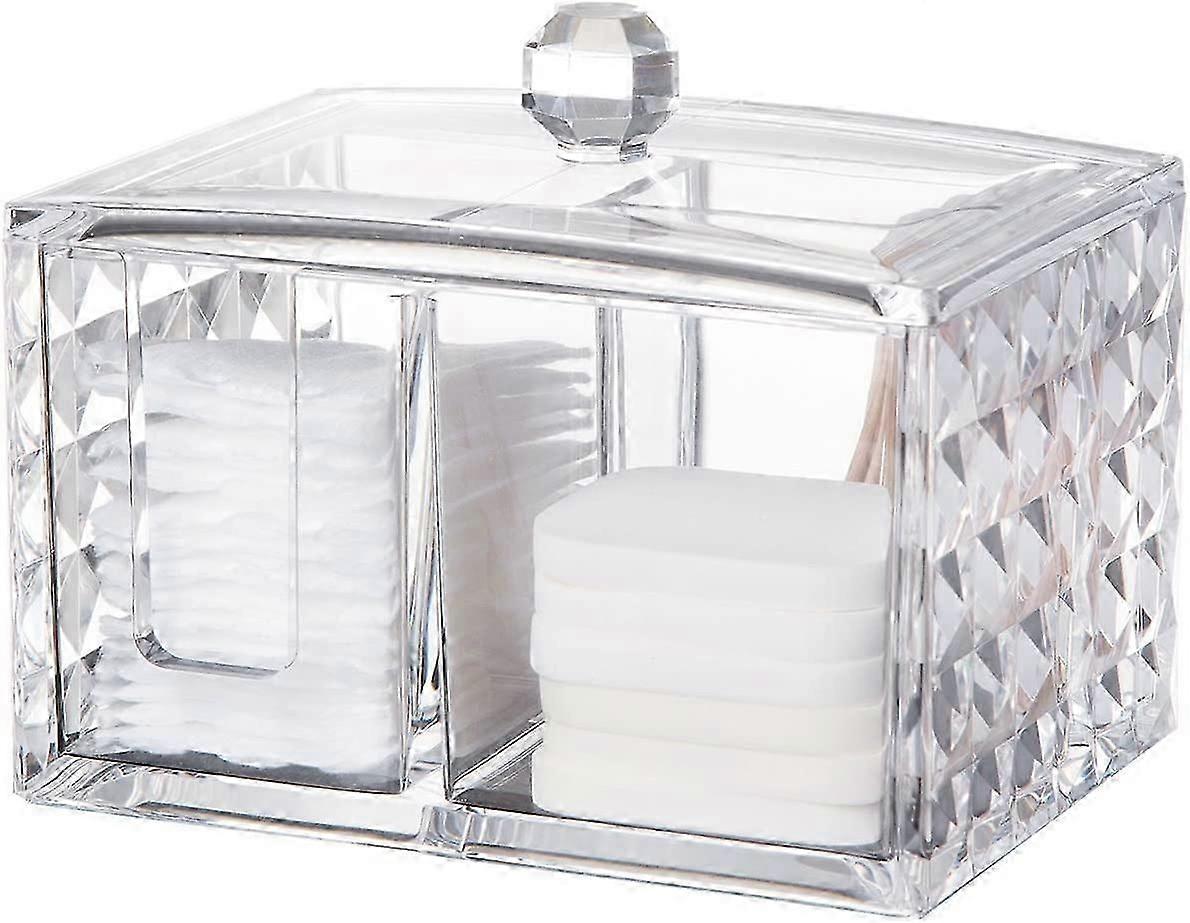 Cotton Storage Box with Acrylic Cosmetic Holder