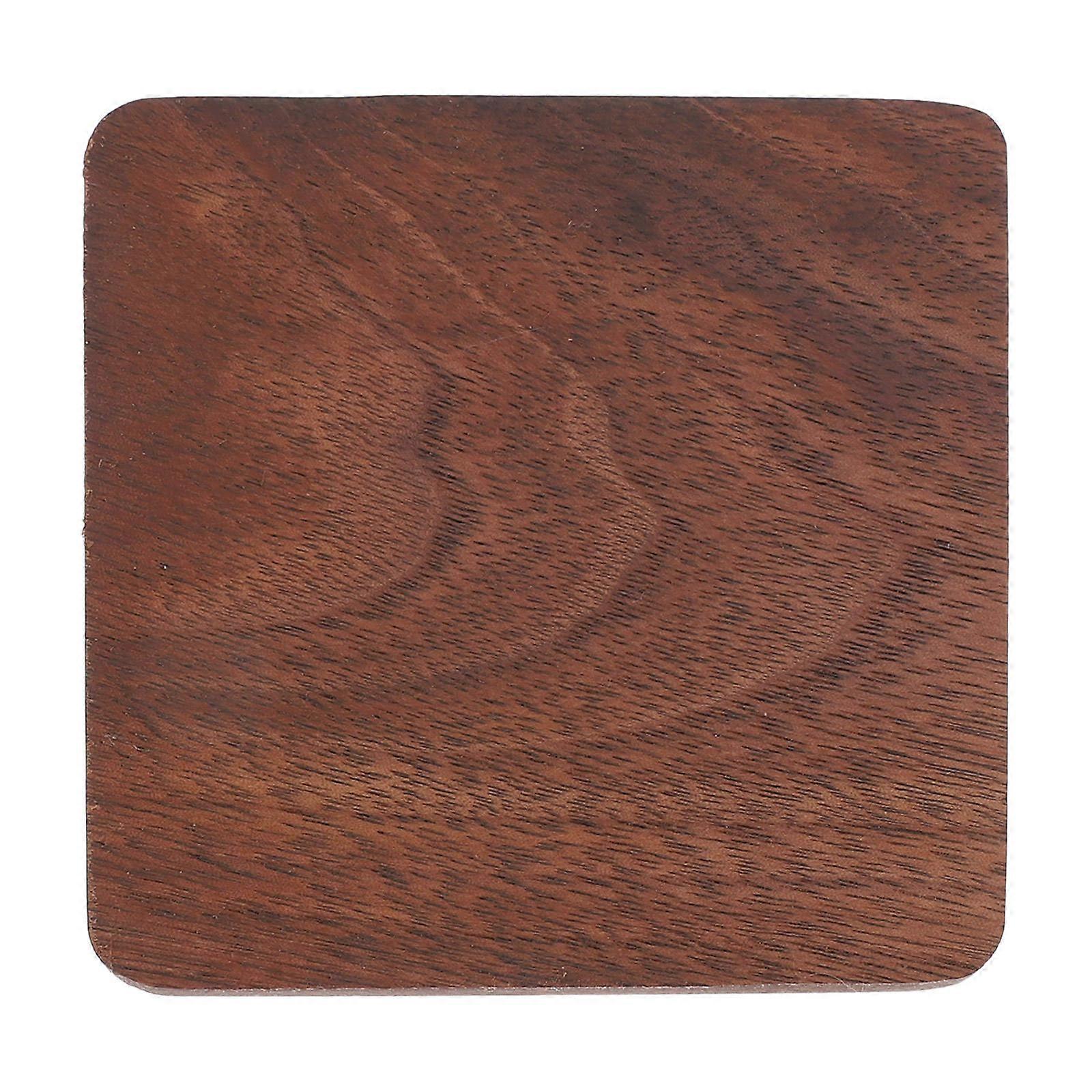 Cup Cushion Solid Wood Cup Mat for Coffee Table Brown Wooden Protective Anti-Slip 1Set