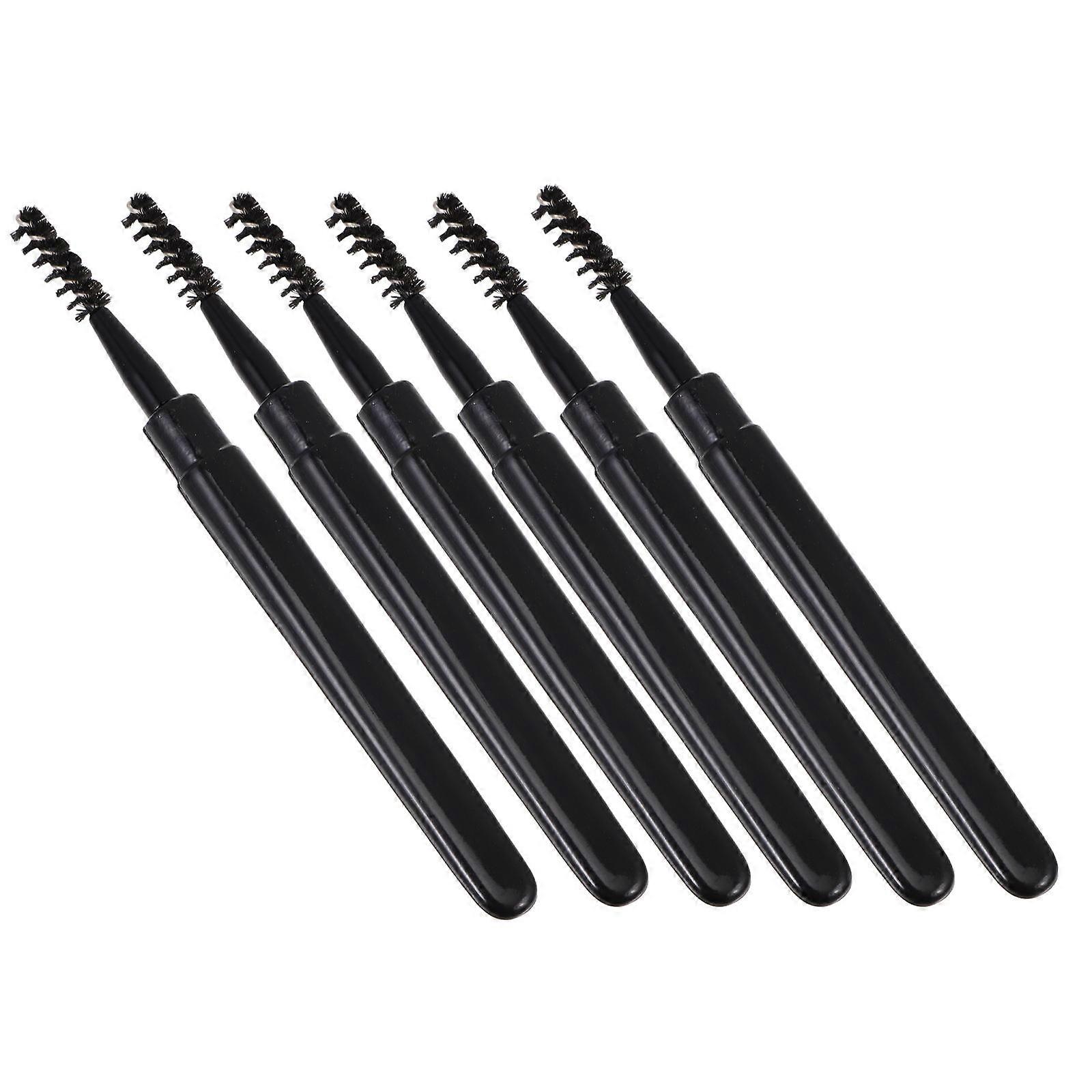 Eyelash and Eyebrow Brush Combo with Mascara Applicator for Plastic 6 Pieces