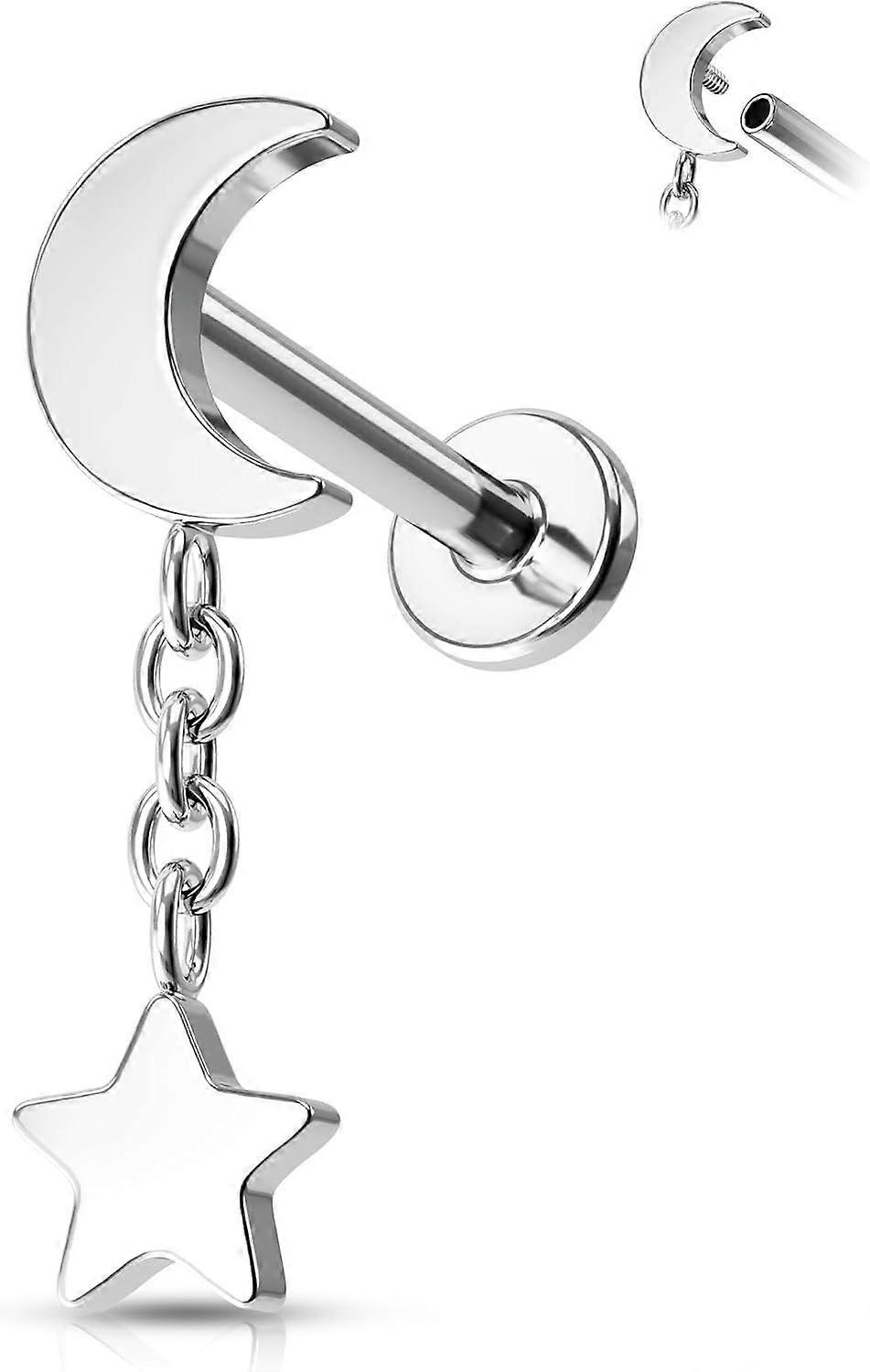 Hidden Helix Earrings G23 Solid Titanium Cartilage Earrings Stud 16G Internally