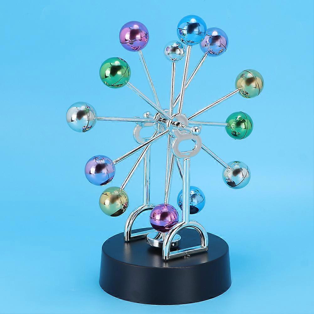 Plastic Revolving Ball Perpetual Motion Model 22.5cm Table Decor