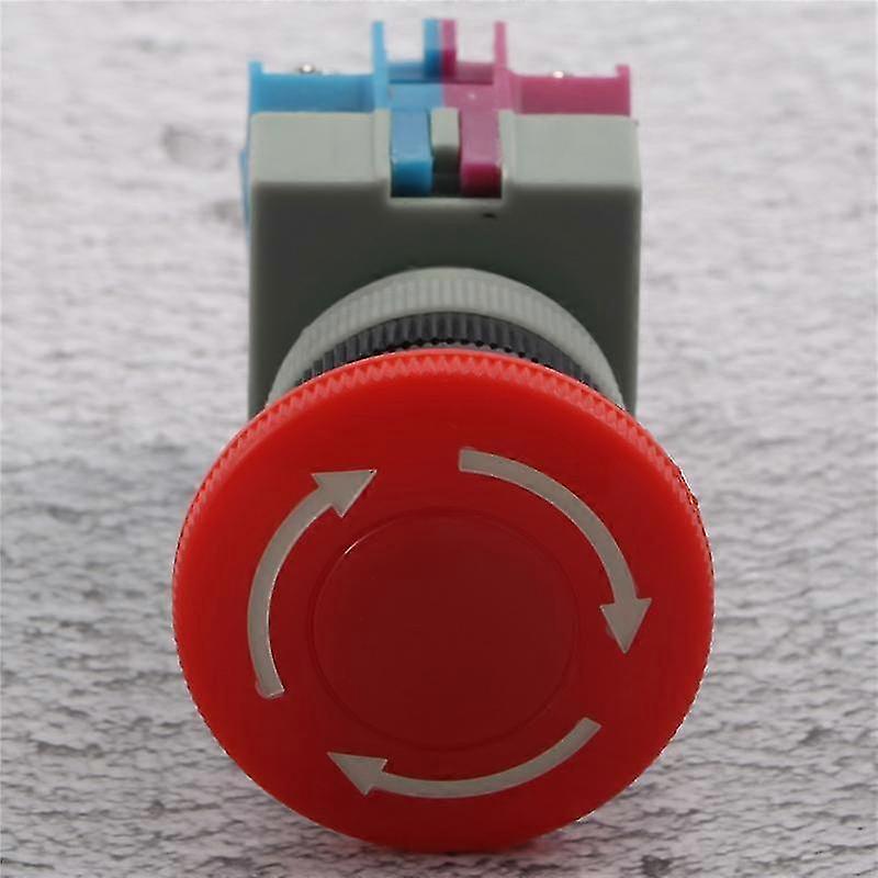 AC 600V 10A Red Mushroom Emergency Stop Push Button Switch 22mm NO NC
