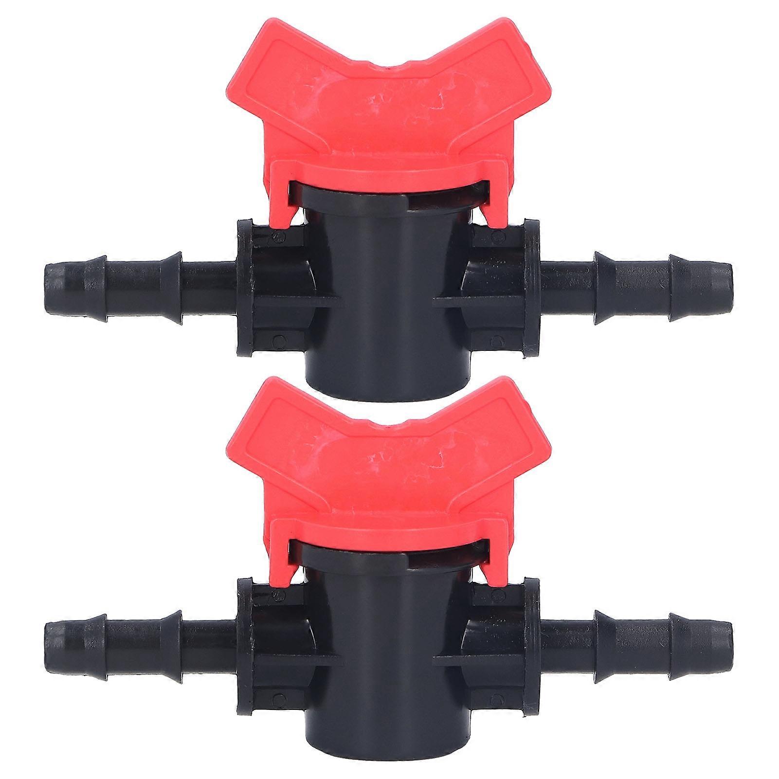 2PCS Flow Regulator ABS Plastic Liquid Control Stop Valve Water Pump Straight Through Valve