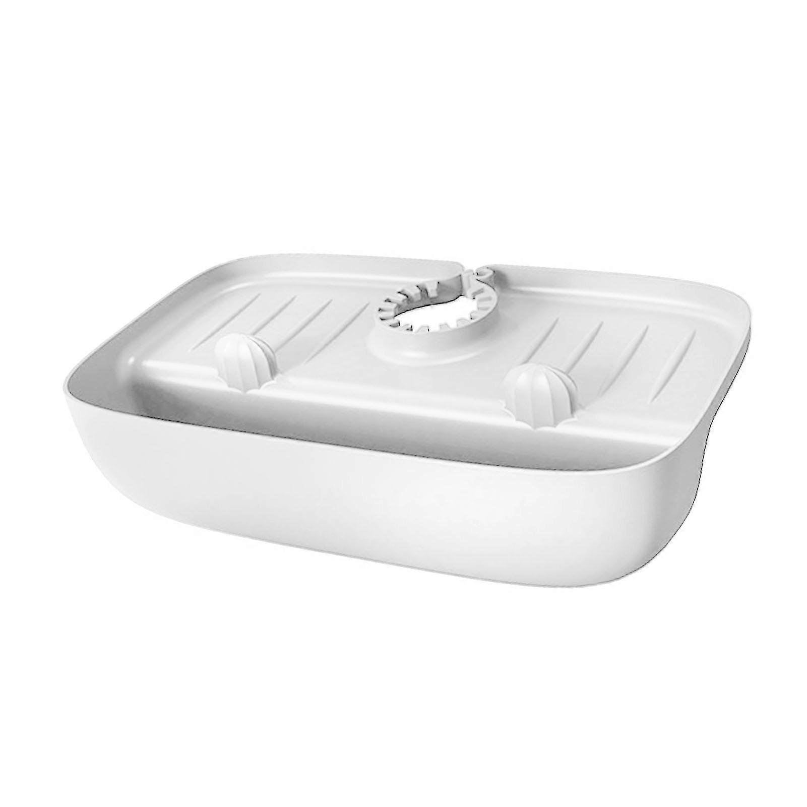 Faucet Drainage Mat 27x14x5cm Spillproof Soap Sponge Rack White