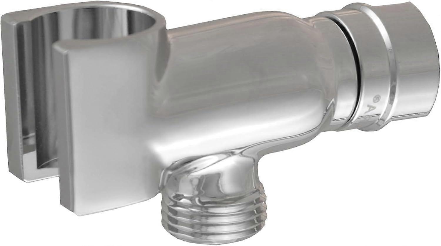 - Solid Metal Universal Handheld Shower Holder - Chrome Finish  Chrome  Chrome