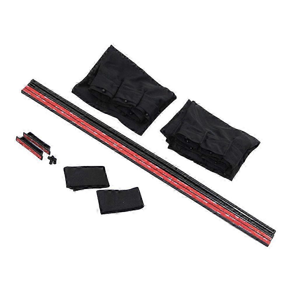 1 Pair Stretchable Plastic Rail Car Side/Rear Window Sunshade Curta...