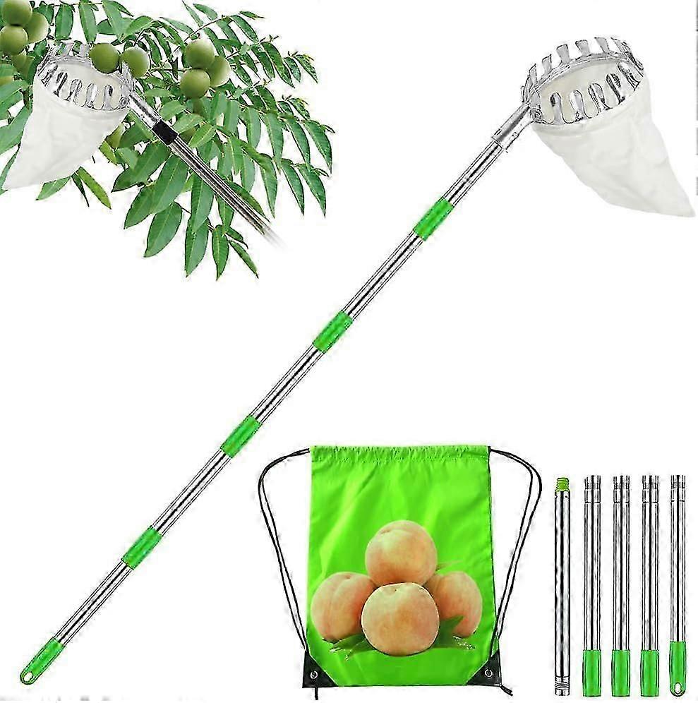 Fruit Picker, Apple Picker, Picking Aid, Fruit Grabber Diameter 16 cm with Cotton Bag Reaching Inaccessible Places in Fruit Trees