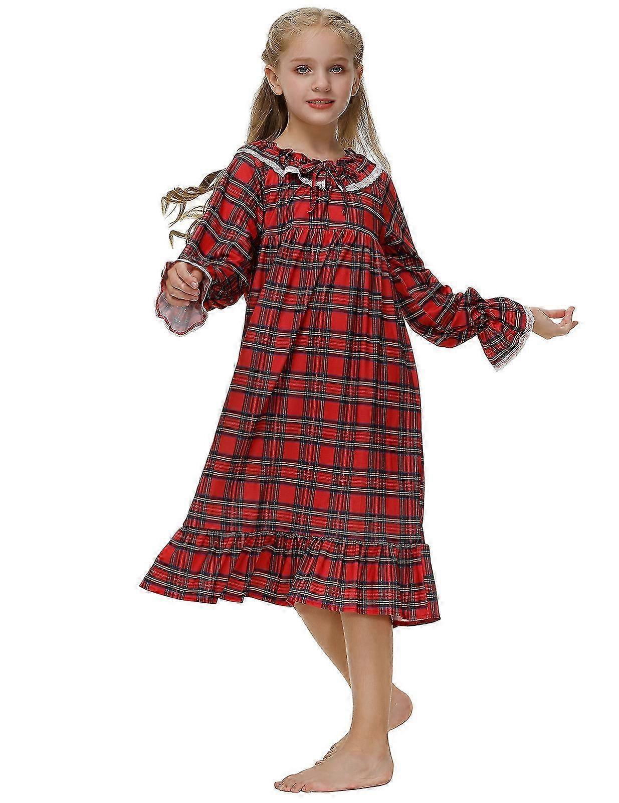 Flicka nattlinne långärmad prinsessan Pyjamas Klänning