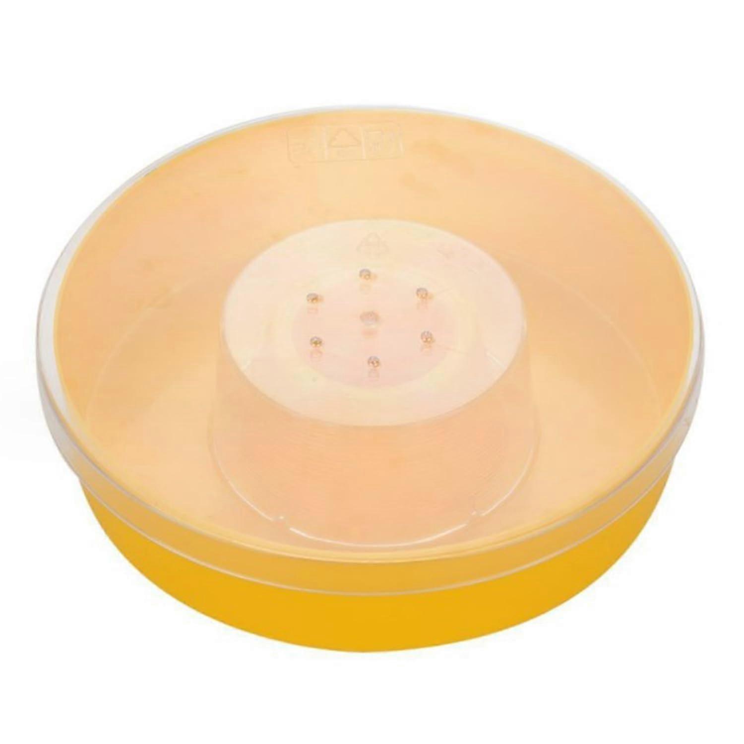 Bee Round Rapid Feeder Yellow 16 oz Bee Water Feeder Beekeeping Equipment Round Drinking Bowl for Bees