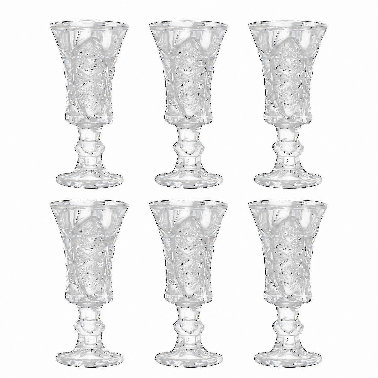 Set of 6 Lead-Free Glass Shot Cups, 34ml Heavy Base for Spirits, Clear Design for Tequila, Vodka, Whiskey