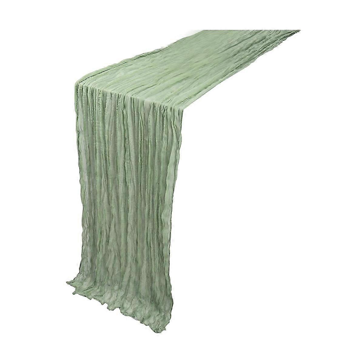 Table Runner Boho Gauze Cloth Table Runner Rustic Sheer Runner for Wedding Baby Shower Table Decora