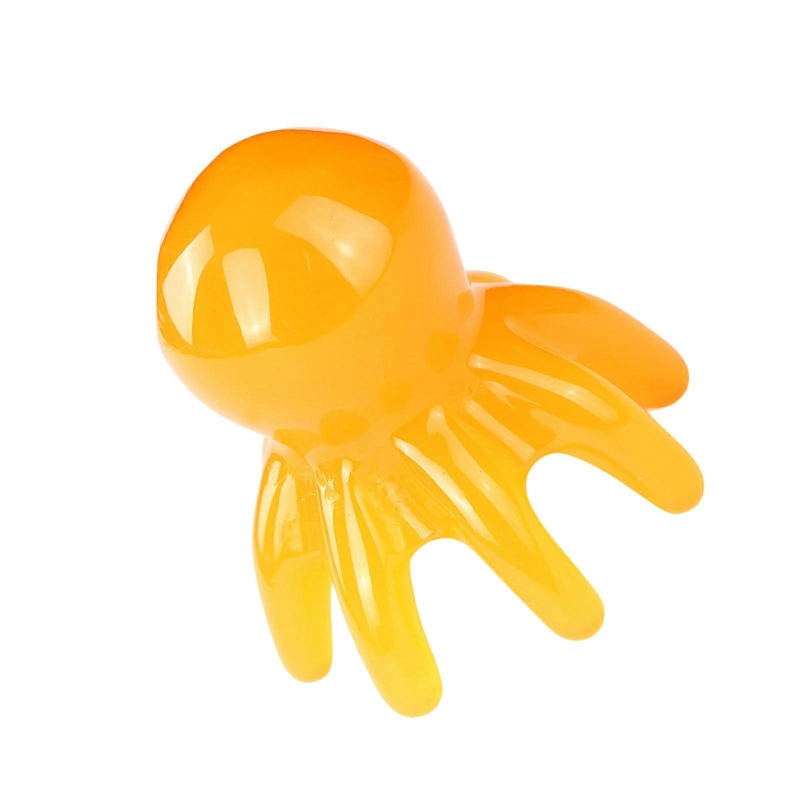 Portable Resin Scalp Massage Comb Handheld Scraping Massager Tool For Back Neck And Head Yellow