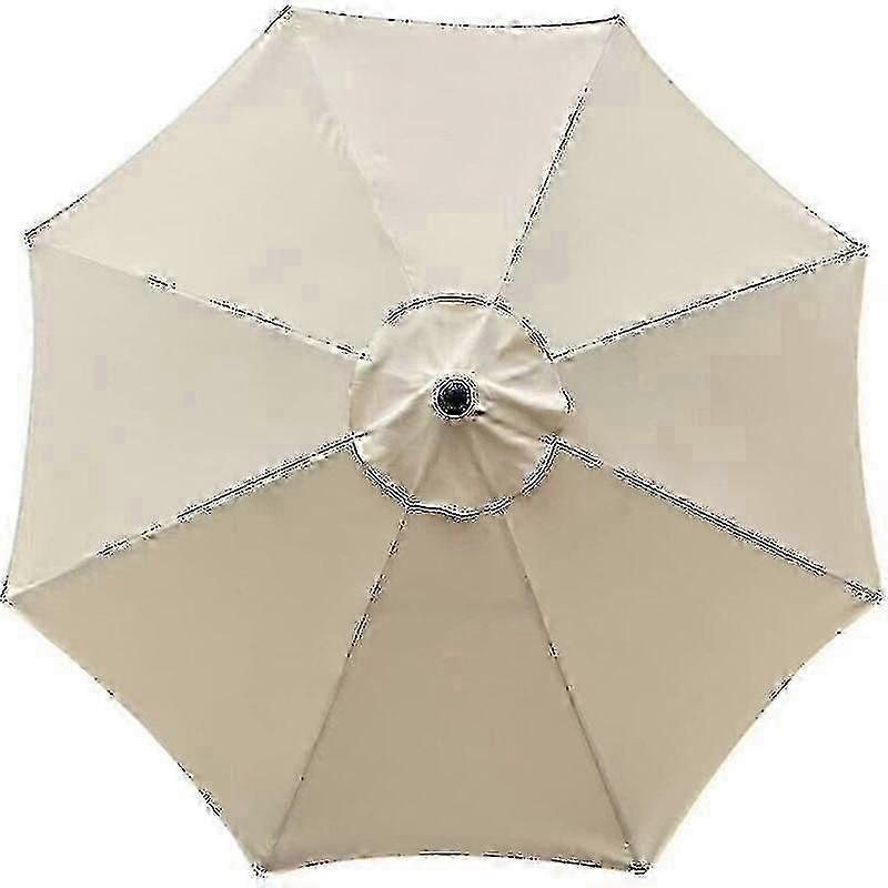 Waterproof UV-Resistant 3M Parasol Replacement Cover, 8 Ribs, Beige