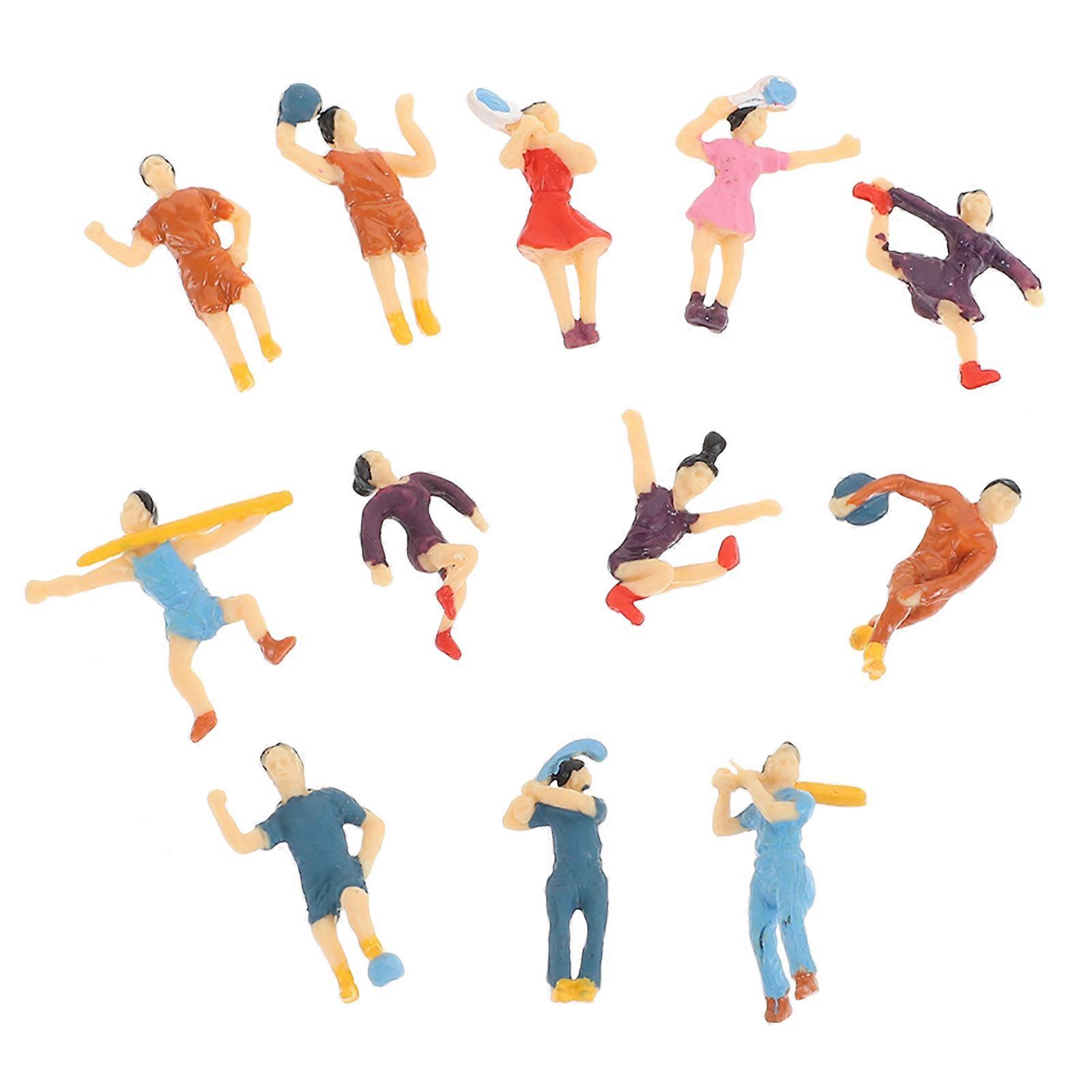 Mini Human Models Plastic People Models for Decoration 12Pcs Set