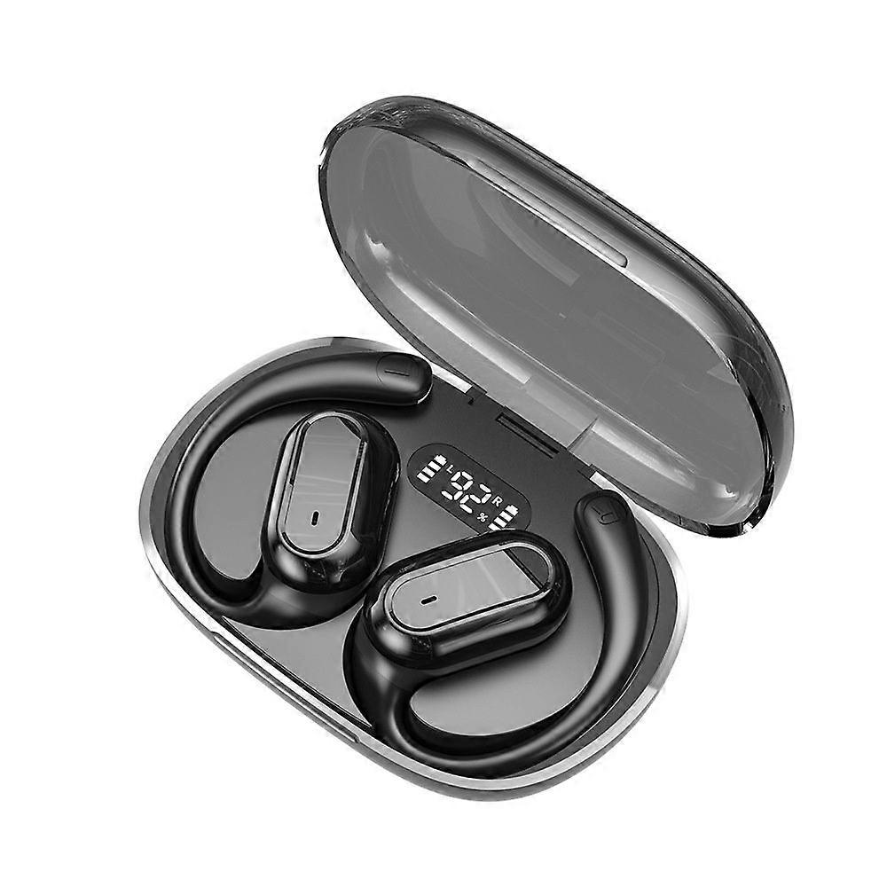 Wireless Earbuds Bluetooth 5.3 Touch Control Built-in Microphone With LED Battery Display IP7 Waterproof(Black)