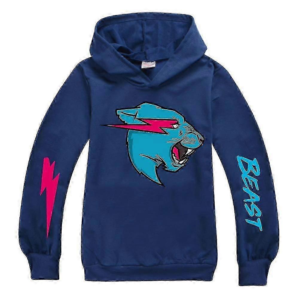 Mr Beast Lightning Cat Macska kapucnis pulóver Gyerekek Hosszú ujjú kapucnis pulóver felsők