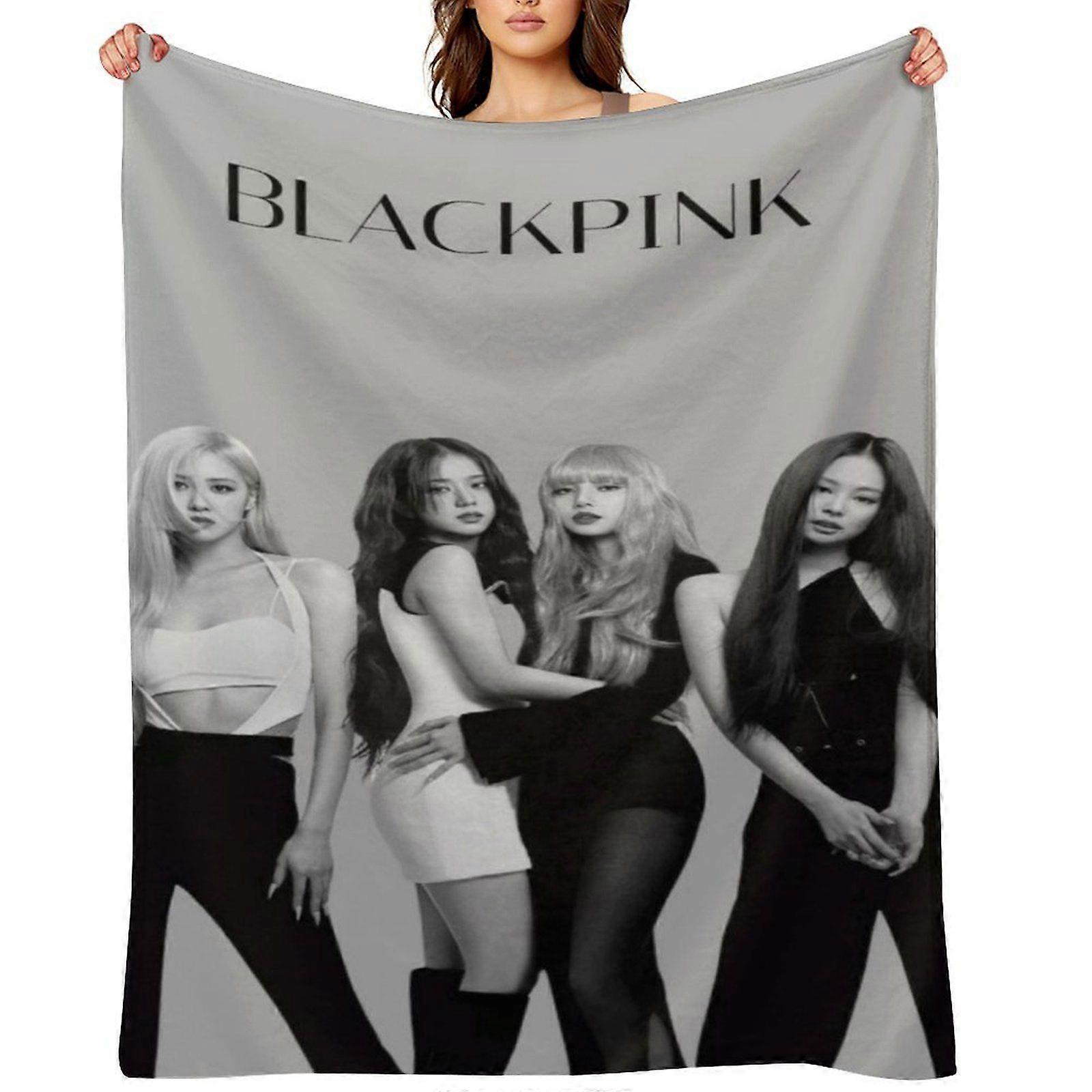 BLACKPINK رمي بطانية هدية ، بطانية من الفانيلا ، مناسبة للرجال والنساء ، مناسبة لجميع الفصول ، بطانية دافئة ، ديكور منزلي (15) 125x100 سم