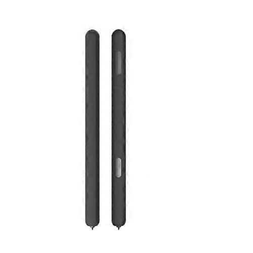 Simple Business Silicone S-Pen Cover Case for Samsung Galaxy Tab S6 S7 - Soft Durable Non-Slip Cartoon Stylus Pen Sleeve (Black)